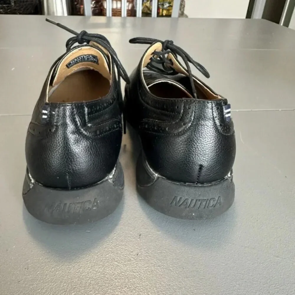 Nautica Men's Shoes Wing Tip Warren‎ Oxford Lace-up  Lightweight Black Size 9.5